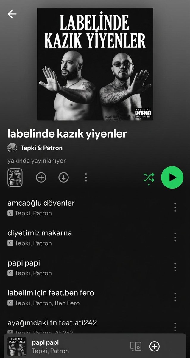 <a href="/Originalholigan/">Berat🇧🇷🇪🇸 #PLAA5</a> 🚨 Daha önceden de belirttiğimiz gibi albümün ilk 5 şarkısı tracklistte yer aldı albüm yakında yayınlanacak.