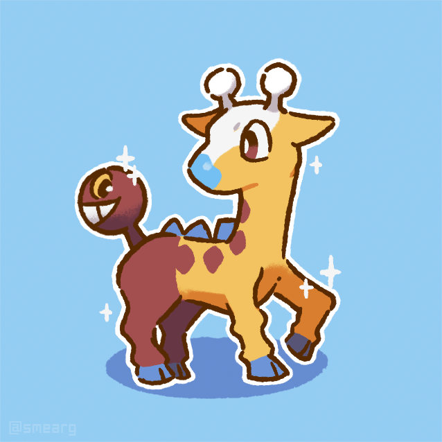 smearg's tweet photo. lil girafarig! 🦒💙 https://t.co/oOXwWY0tWs