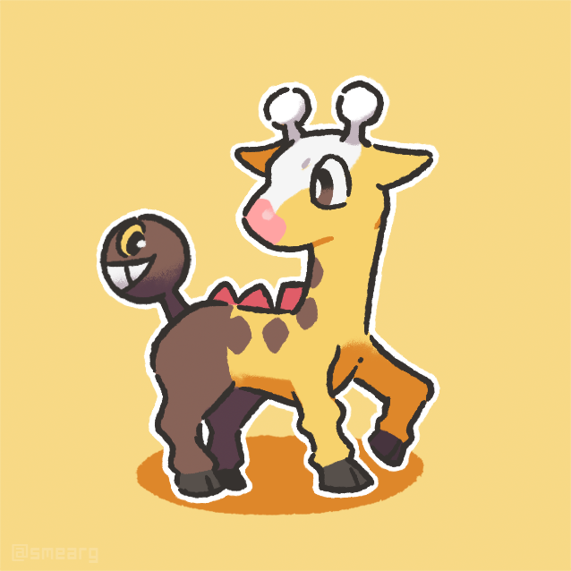 smearg's tweet photo. lil girafarig! 🦒💙 https://t.co/oOXwWY0tWs