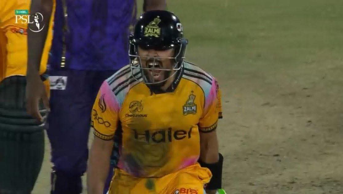 Shahid56Shakil's tweet photo. The Moment We All were waiting for. The Roar and celebration from King Babar Azam after smashing century today. https://t.co/h6Co2aXGSZ