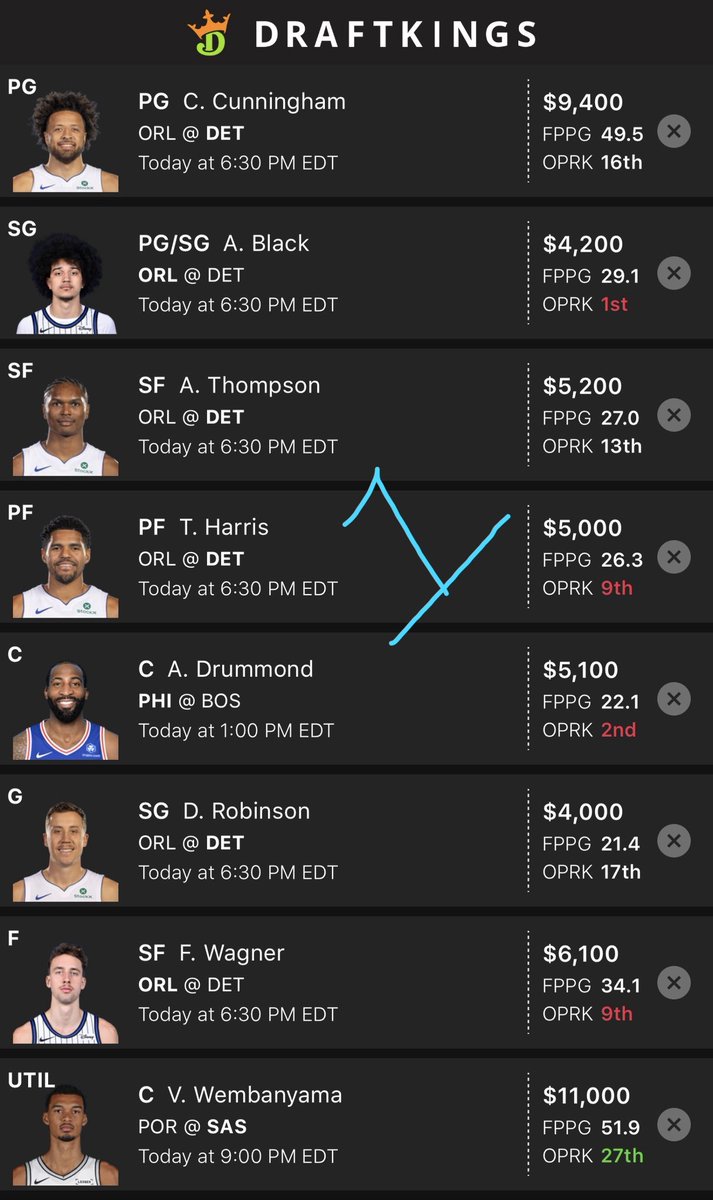 dfskitchen's tweet image. NBA DFS Draftkings 04/19/26 - Main Slate Lineups! 🏀 
#Draftkings #NBA #DFS  

‼️SUBSCRIBE NOW FOR CASH, SINGLE ENTRY, GPP AND CHEF’S SPECIAL LINEUPS‼️

LINEUP #1 MAIN LINEUP 🤑
LINEUP #2 CASH 💰 
LINEUP #3 SINGLE ENTRY 🚀
LINEUP #4 LARGE FIELD GPP’S ☢️
LINEUP #5 CHEF’S SPECIAL