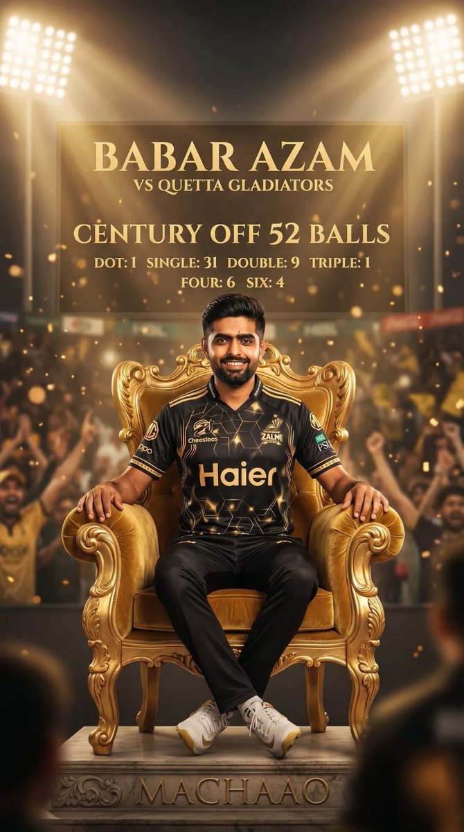 Shahid56Shakil's tweet photo. Kings Century Summary
Dot : 1
Singles : 31
Double : 9
Triple : 1
Fours : 6
Sixes : 4 https://t.co/9hh1KddSYq