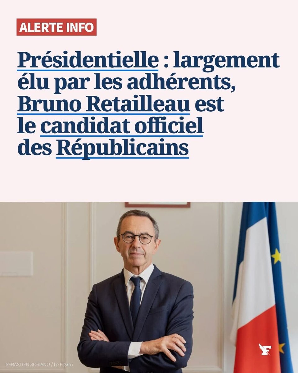 LRdu13's tweet photo. Félicitations à notre président @BrunoRetailleau, qui mènera le combat de la présidentielle pour notre famille politique ! https://t.co/a9O3QBinxi