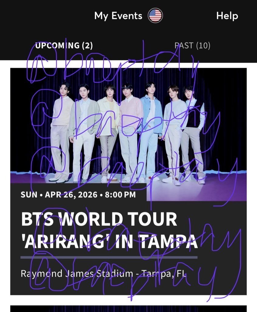 baeptay's tweet photo. Heyyy, trying this again!
Selling 1 Sunday 4/26 Tampa, FL BTS ticket
📍 RAYMOND JAMES STADIUM
🎟️ SEC 103
💰 Face value at USD $630 + PP G&amp;S, Zelle, or Venmo
💌 DM @baeptay

Excuse the handwriting lols
Can provide further proof and video call during transfer :)

@875tickets https://t.co/chgN7Yfjsr