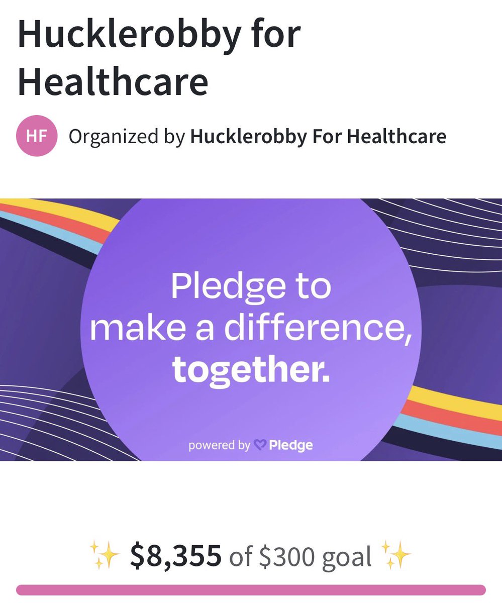 Hucklerobby4HC's tweet image. #HucklerobbyForHealthcare is still in full swing! Lots of art, fics, and an epic giveaway for some lucky winners if we hit our 10k goal! 

We are SO CLOSE!

Share the link (pledge.to/hucklerobbyfor…) and donate if you can! 

Let’s do our best!! 🫶🏻