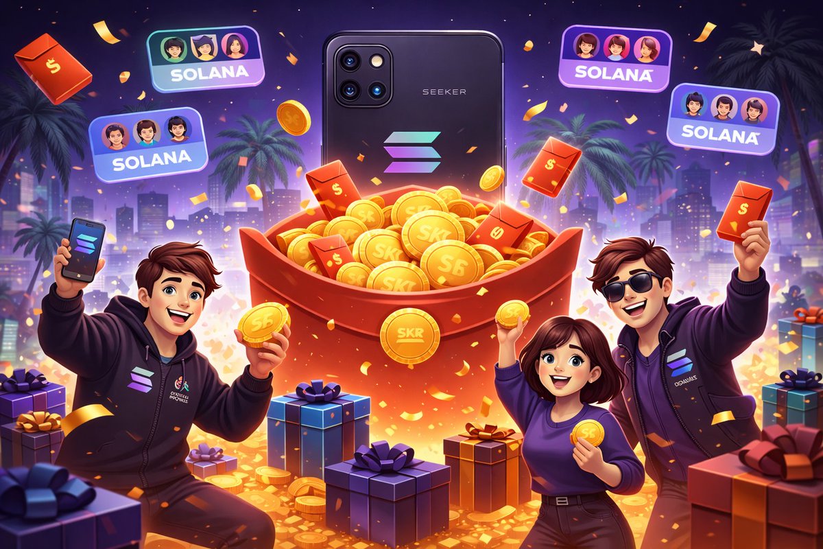 emostically's tweet photo. 700+ users. 9 active groups. 313+ red envelopes dropped. 🧧

Seeker Envelope is growing into a community hub for Solana Mobile users with chat rooms, referrals, points, and daily SKR faucet rewards.

Stats so far: • 40,000+ SKR distributed
• 122+ Seeker badge holders
• 88+ users dropped envelopes
• 95+ users earning points

Points aren’t just numbers  they’ll be used to unlock the SKR Faucet in Seeker Envelope, giving active users daily rewards.