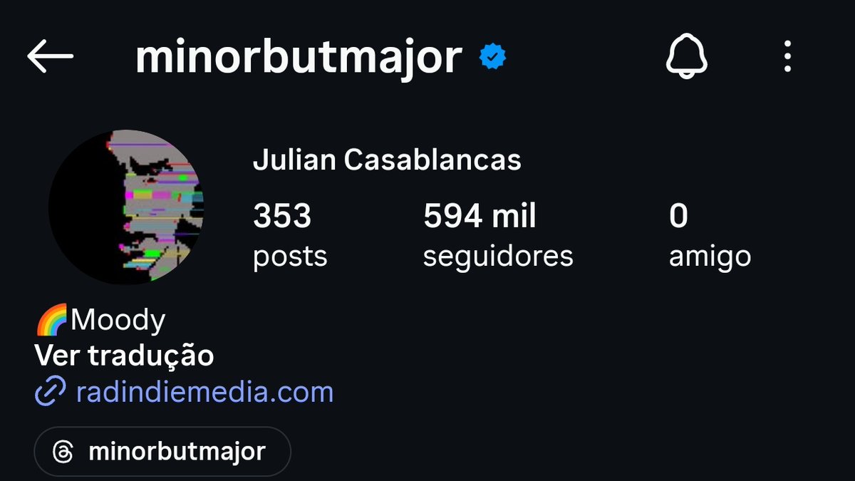 *CHEGO*
*FAÇO O SHOW MAIS LACRUDO DO COACHELLA E EXPONHO VERDADES SOBRE O GOVERNO AMERICANO*
*SAIO E VOU TROCAR A BIO DO INSTAGRAM*

Nova bio do Instagram de Julian Casablancas:

🌈 Temperamental
