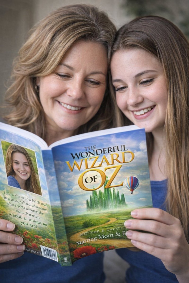 BookByYou's tweet image. This Mother’s Day, give Mom more than a book… give her a starring role 🌈

You + Mom inside The Wonderful Wizard of Oz 💛

Paperback, Hardcover or eBook.
A magical gift she’ll never forget.

👉 BookByYou.com

#MothersDay #PersonalizedGift #WizardOfOz