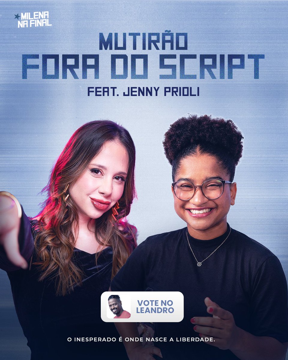🤖 MUTIRÃO FORA DOS PADRÕES INICIADO! 🤖 feat. <a href="/jennyprioli/">Jenny Prioli</a> 

📌 A cada 10 votos no LEANDRO, comente um emoji nesse post

⚠️ O VOTO É PARA ELIMINAR, VOTE NO LEANDRO! 

🎯META: 5K de replies.

⏰ ENCERRA 16H!

👉🏾 gshow.globo.com

#ForaLeandro #BBB26