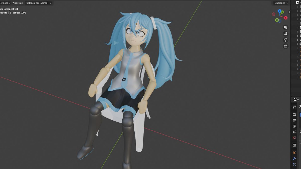 A3Dan_1's tweet image. Tengo problemas de estilo 
#miku #hatsune #3D #blender #3Dart
