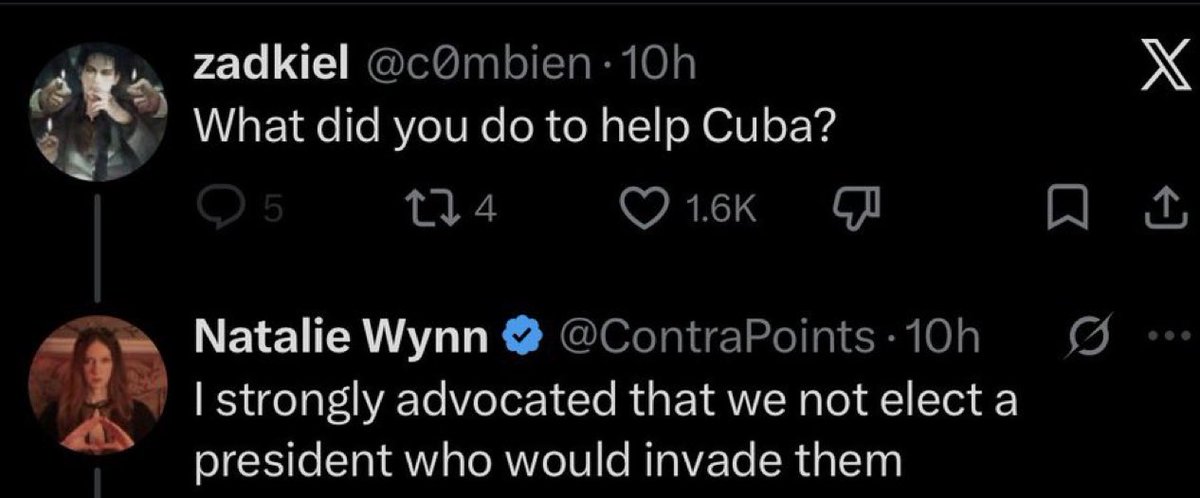 Her main criticism of the the so called “left”is that they do nothing but posting, and when asked about her own activism she responds “I posted”