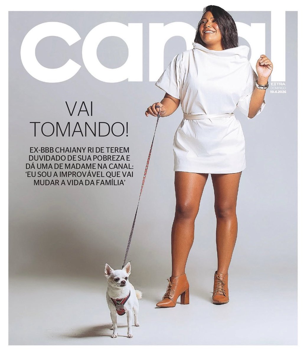 centralreality's tweet image. VAI TOMANDO! Chaiany é capa da Revista Canal Extra.
