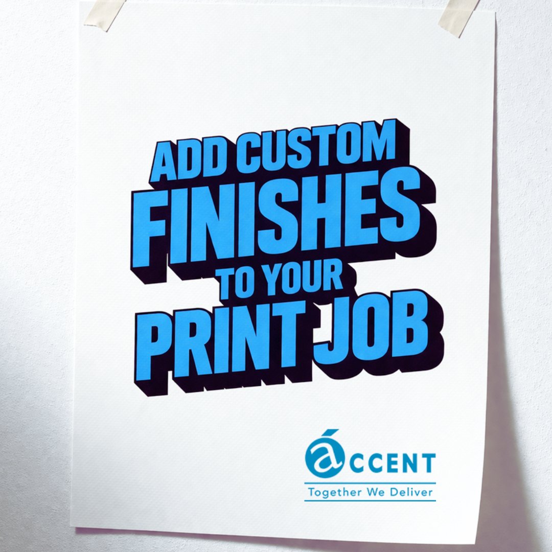 group_accent's tweet image. The difference is in the finish.
Custom print enhancements like foil stamping, embossing, coatings, and die-cutting elevate your materials and your brand.
Make every piece work harder.
Add custom finishes to your print job.
#BrandExperience #PrintSolutions #MarketingMaterials
