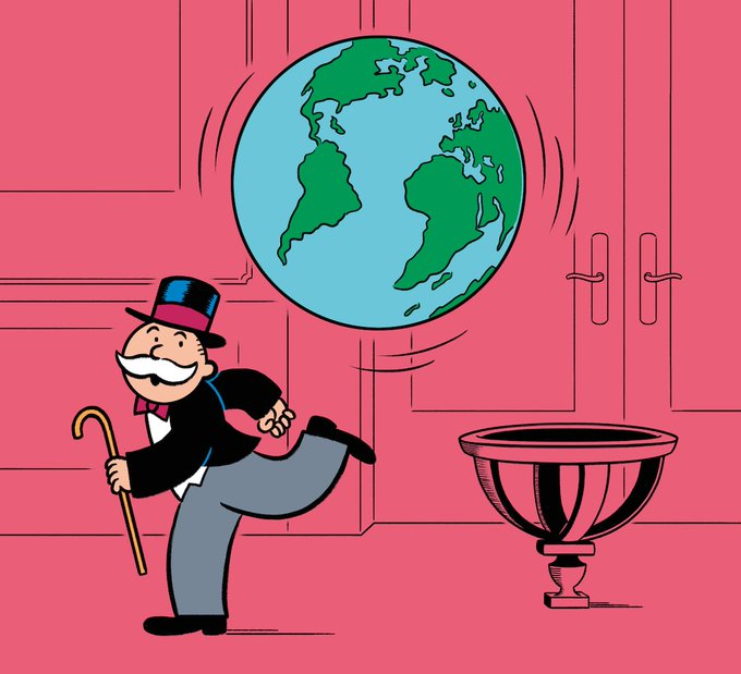 ETGafapasta's tweet image. La #riqueza se concentra cada vez en menos manos. Los mayores #patrimonios del planeta transforman su #dinero en #influenciaPolítica para moldear a su gusto la #sociedad y el #sistemaDemocrático

elpais.com/economia/negoc…

🔪🔪🔪🤑🤑🤑

#EatTheRich