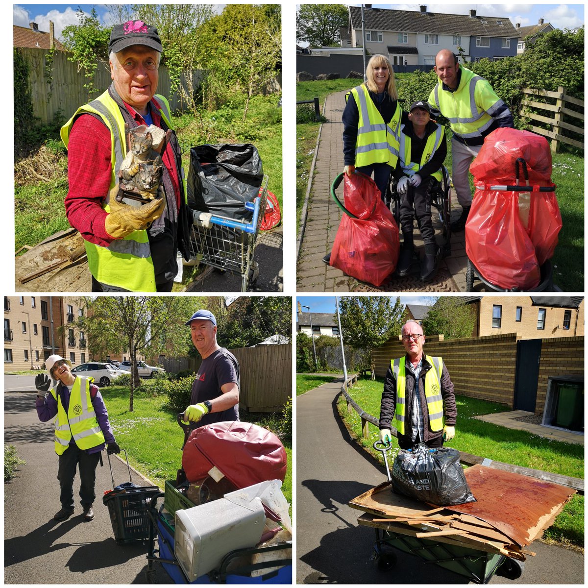 StMellonsClean's tweet image. A beautiful morning in Trowbridge. Members of the community worked together to clean up where we live. Thank you to all 14 volunteers for their efforts, we filled 50 bags with litter and rubbish. #LoveWhereYouLive #cleanup 
St Mellons Cardiff
