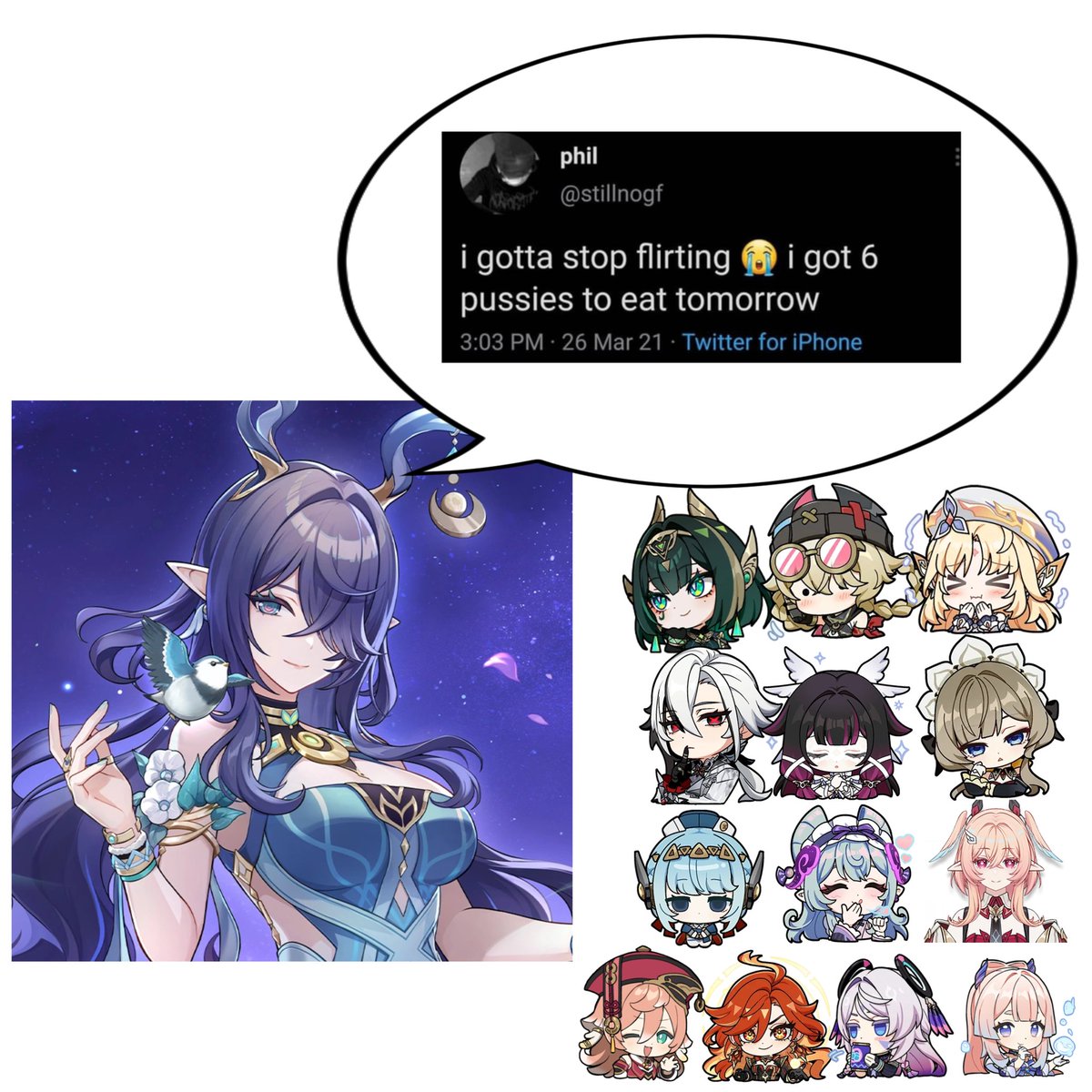 nodkraiyuri's tweet photo. lauma harem real, everybody forgets what faction they are in when she asks for something #laufer #lauhoda #laucole #arlelauma #laubina #laudrone #laueffa #lauzuki #launnea #laufei #laumavu #laulali #laukomi https://t.co/DkBs0gCc0O