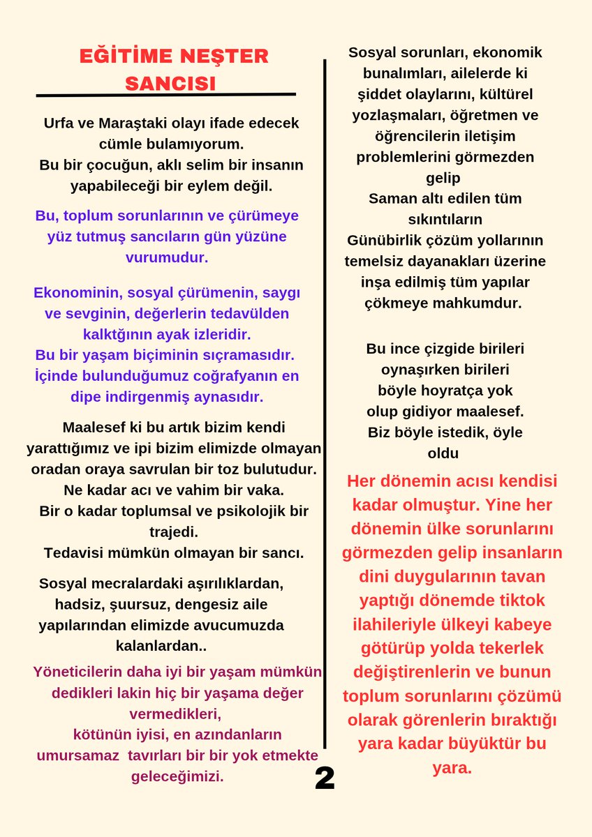Mahsunblmz's tweet photo. 📌 YÜREĞİMİZDEKİ PİSLİĞİ COĞRAFYA'NIN KADERİNE BAĞLAMAK.

Yeni yazım🖋 https://t.co/El7NoZ5JQO