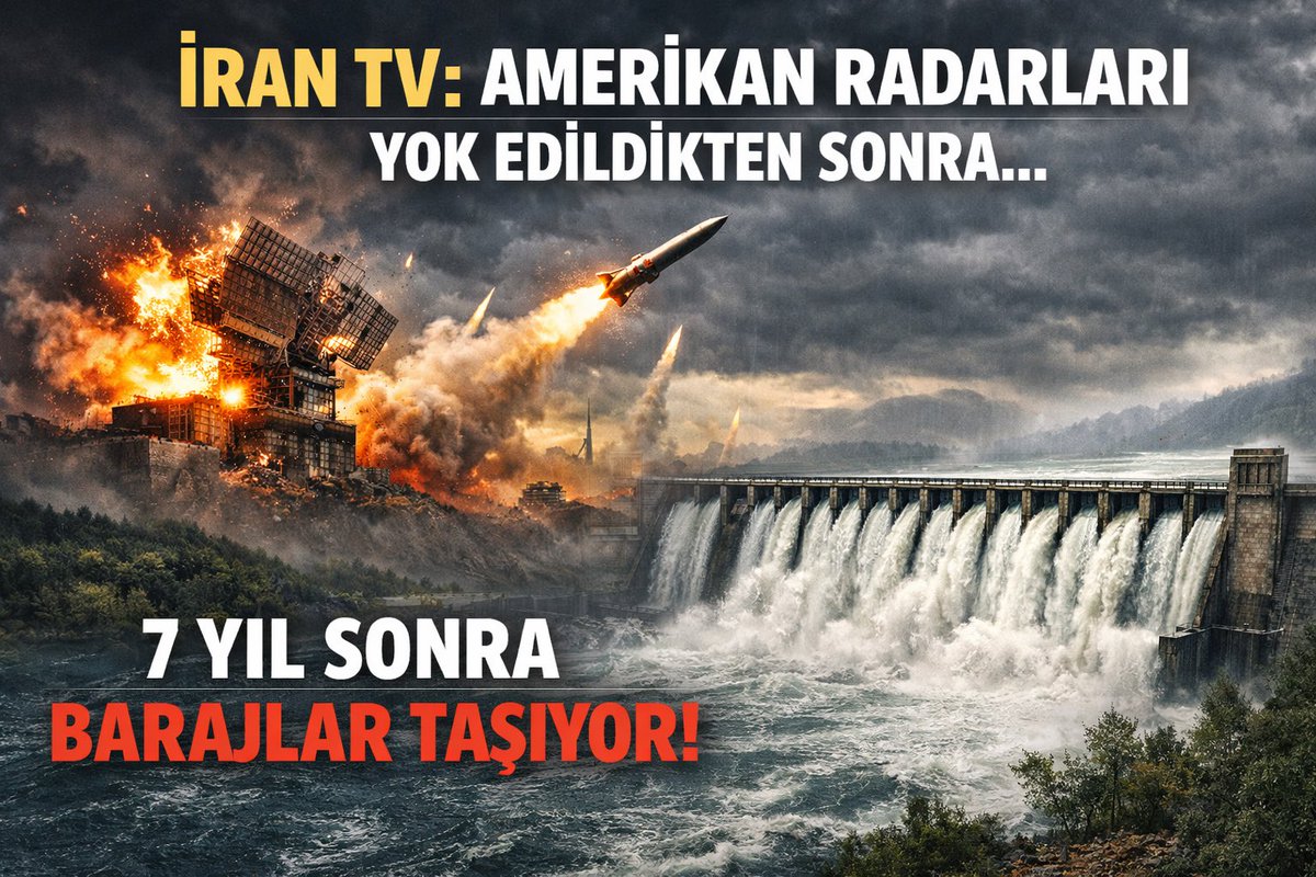 İranTv: “İran, Arap ülkelerindeki
Amerikan radarlarını yok ettikten sonra yağışlarımız arttı. 7 yıl sonra ilk kez barajlar taşıyor."