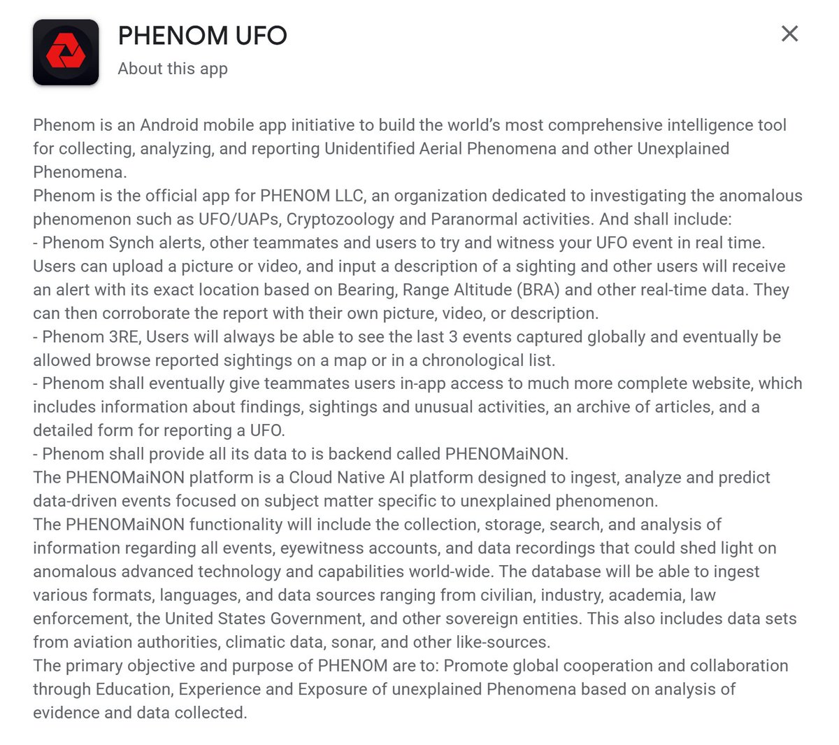 GuySpringthorpe's tweet photo. so here is proof for @g_knapp and @JeremyCorbell recent guest @Phenomenation claiming im making up fairy tales and also reinforcing that his app does not use @RealPhenomainon as its backend, well the about app section on google play is where i got the info from, last paragraph https://t.co/71XhKXxtzu