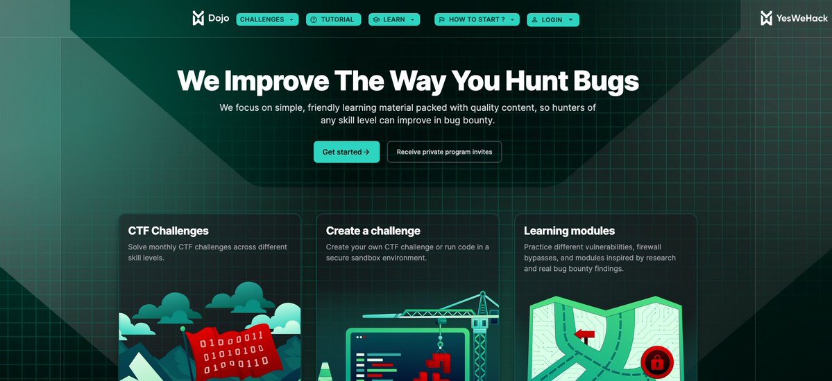 insecrez's tweet image. Underrated Bug-Bounty resources for new hunters :-

YesWeHack DOJO -&amp;gt; Learn Bug-Bounty hunting in a much polished way

Link  -&amp;gt; dojo-yeswehack.com

Peace and Salam✌️
#bugbounty #cybersecurity #resource