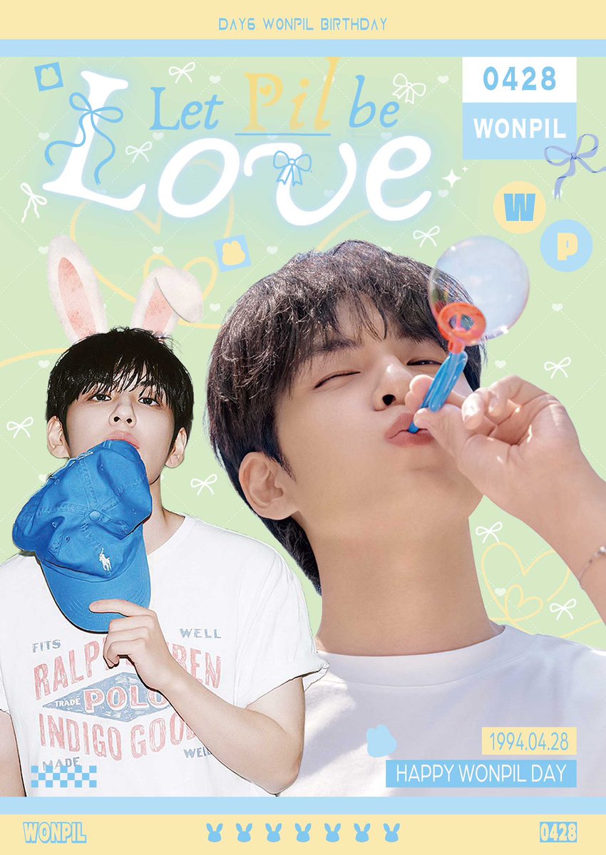 JAMJAM_FB's tweet photo. ʟᴇᴛ ᴘɪʟ ʙᴇ ʟᴏᴠᴇ
-필이를 사랑하게 해줘요🫶

사랑둥이 원필이의 생일을 축하하며🎉
원필이와 함께 행복해질 마데를 찾아요☘️
마이데이~ 놀러와줘🐰

🐰 26.04.25-26.04.28
🍀 CAFE 호야팡야 

#Let_Pil_be_Love

#데이식스 #DAY6  #원필 #Wonpil https://t.co/AUFomHDhZl