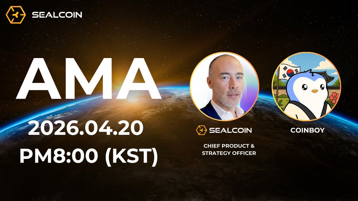 Sealcoin_QAIT's tweet photo. Don’t miss this one 👀

AMA with COINBOY + SEALCOIN is coming.

Real infra. Real use cases. Real conversations.

📅 2026.04.20 8PM KST https://t.co/7asAgM7rWM