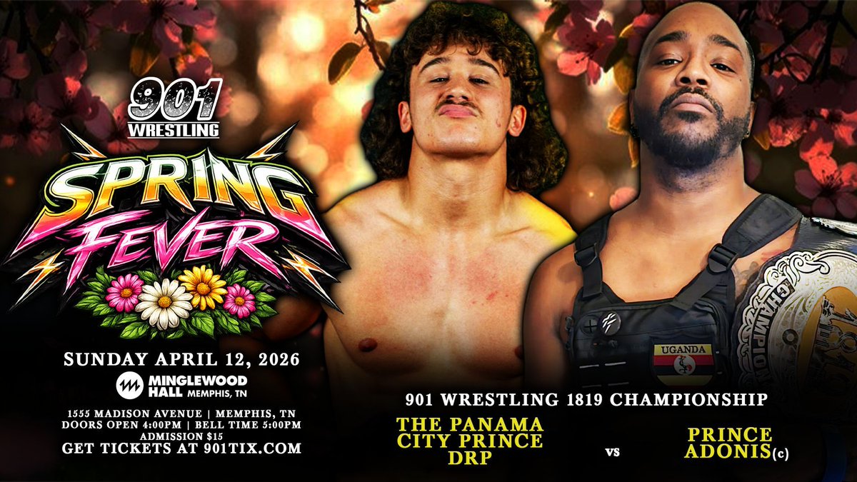 The901Wrestling's tweet photo. 📺 Stream 901 Wrestling: Spring Fever now—become a 901 Champ YouTube member and turn today into a nonstop wrestling day! Join for just $2.99 to watch and unlock exclusive member perks. Learn how &amp; watch: https://t.co/ULL2EBNBJx 

#901Wrestling #Wrestlemainia https://t.co/sn9sLZvayF
