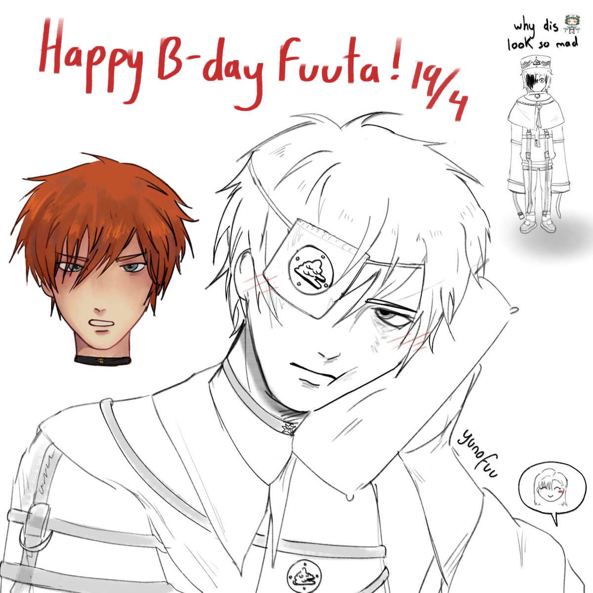 limaaoayden's tweet image. HAPPY BIRTHDAY FUUTA I LOVE HIM SMMM #fuuta #milgram #art #fanart #drawing #birthday #amane #yunofuu