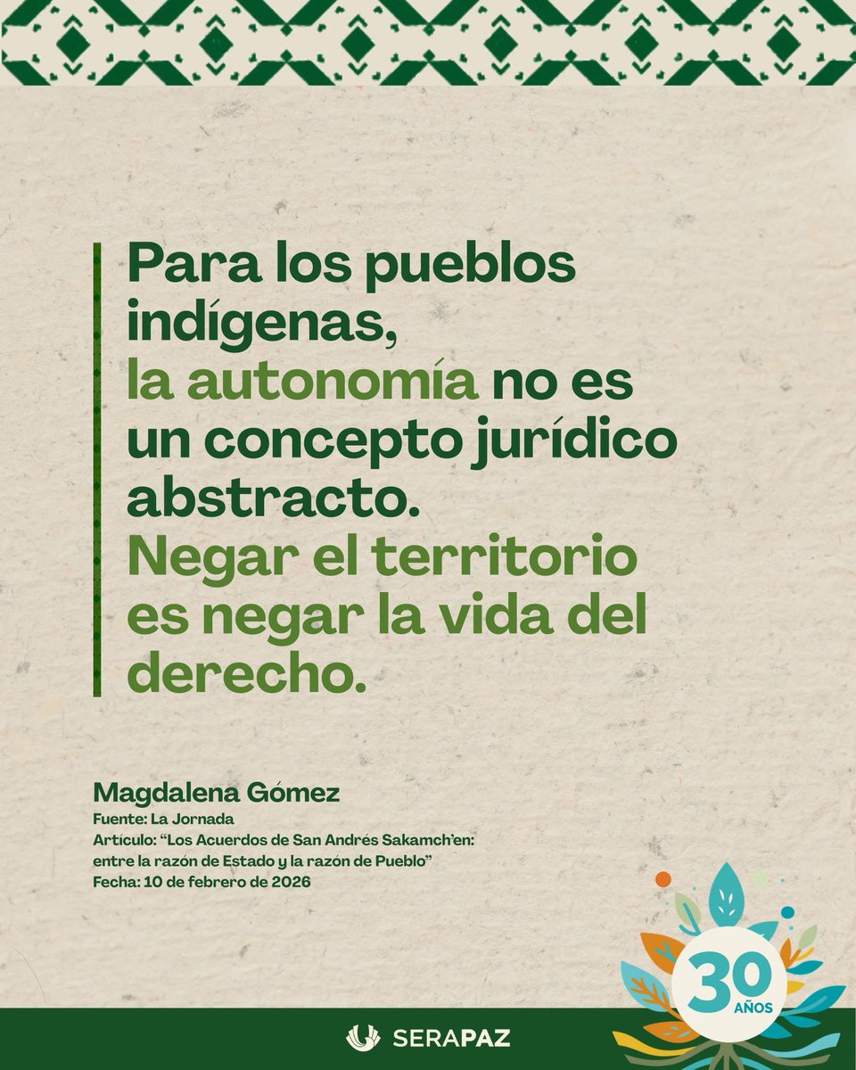 ely_olvera12's tweet photo. La “autonomía” es la emancipación territorial negada a los pueblos indígenas por siglos.

El estado ha integrado a personas indígenas en las instituciones como mensaje de inclusión, pero eso no significa necesariamente la emancipación soñada por nuestros pueblos.

#NoalFracking https://t.co/Ygp5yo1ZsC