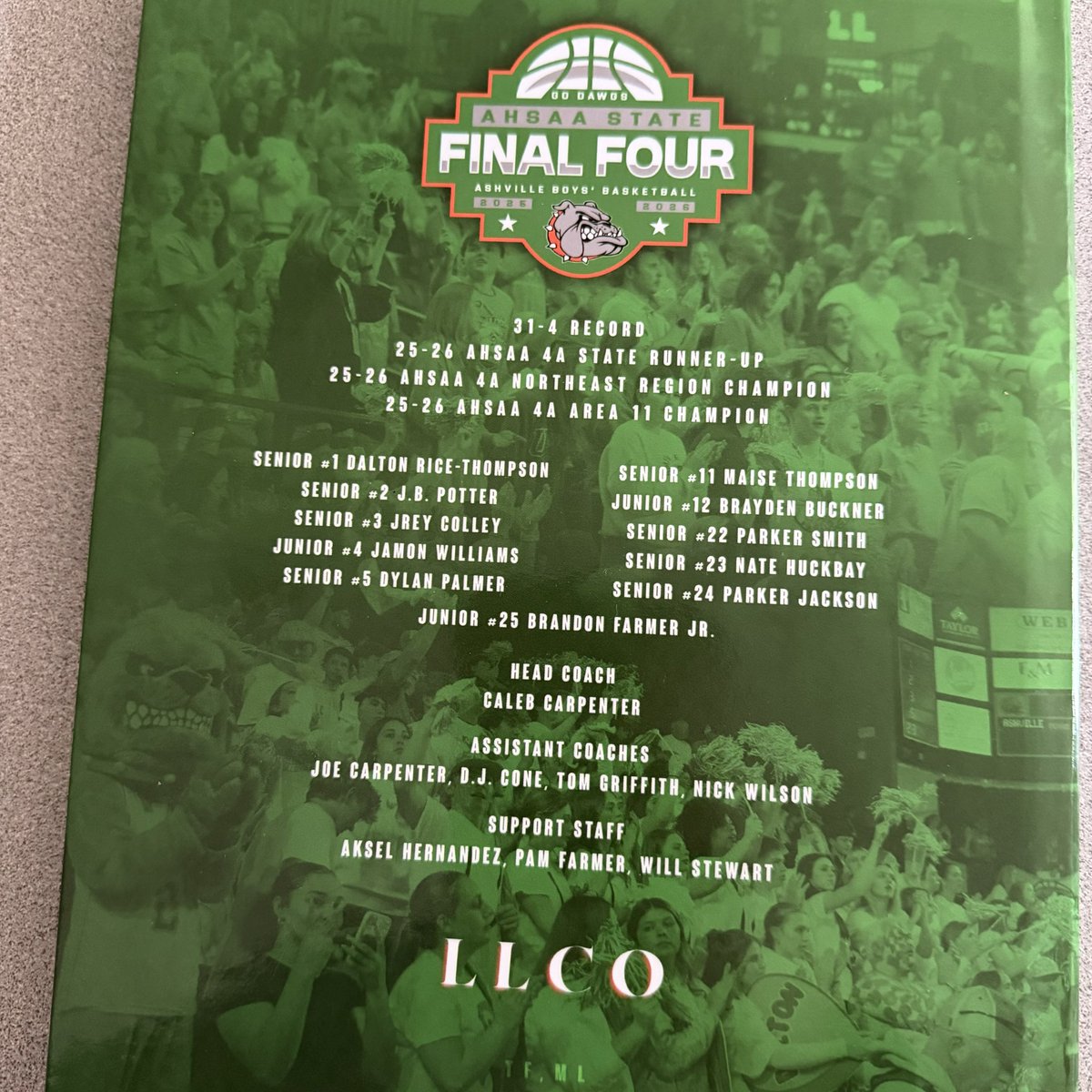 Nick__Wilson__'s tweet photo. Possibly the best trinket/trophy/accessory to come out of this awesome basketball season. 

Shoutout to Owen Campbell, Caitlin Crosby, and Carter Dickey for their hard work and making this book possible. 

Go Dawgs! https://t.co/cuD3g1fP5u