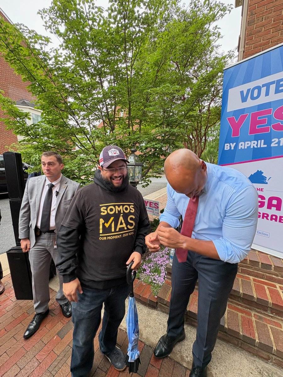 CanekForCouncil's tweet photo. Wonderful to have Governor @iamwesmoore in Alexandria to  remind us what's at stake and why Virginians should vote YES on the redistricting referendum! 

Make a plan to #VoteYES on Tuesday, April 21 at https://t.co/L7LAyVr1gt. Polls will be open from 6AM to 7PM.

@FairElectionsVA https://t.co/rOfC9aAfEO