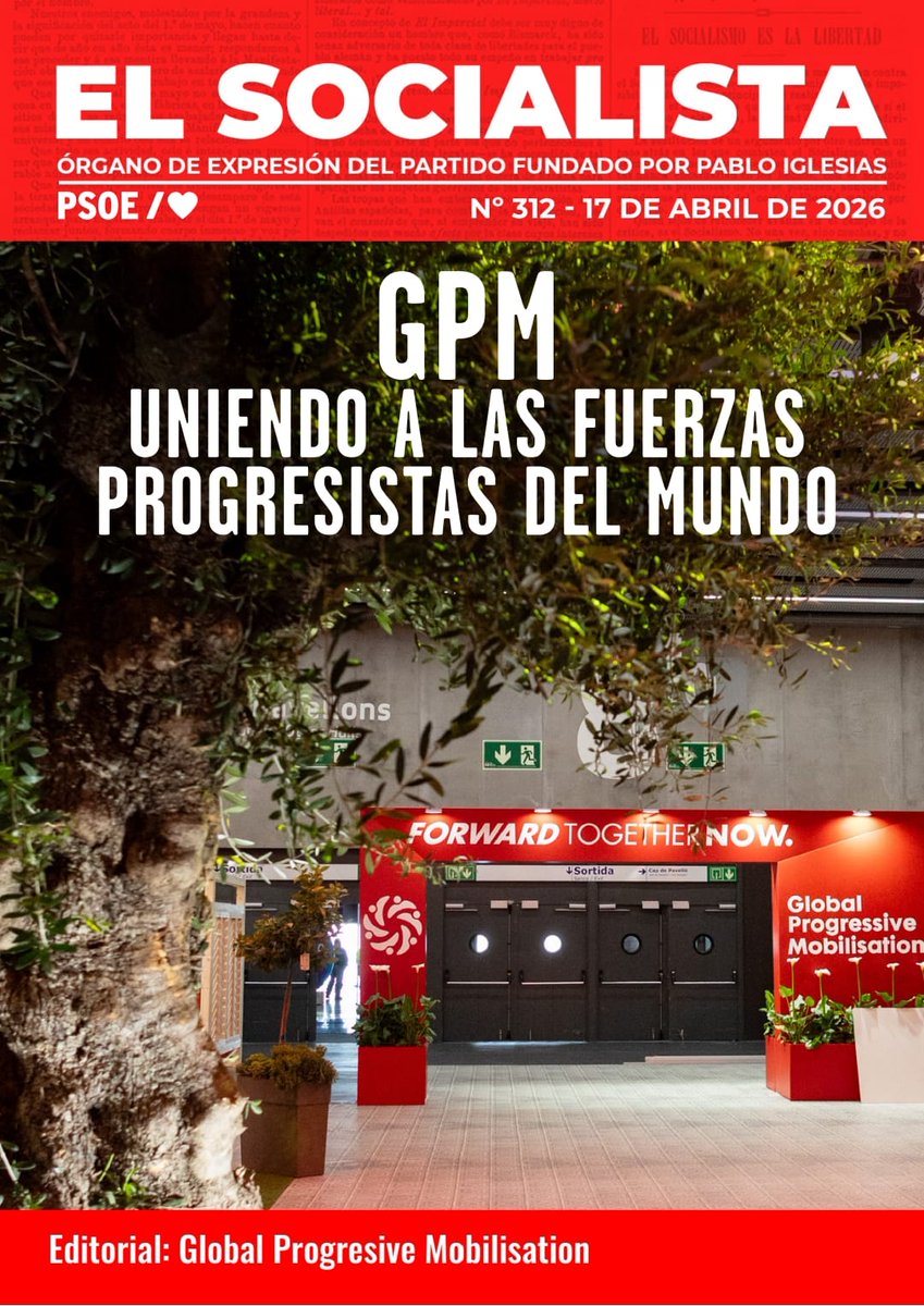 PSOE's tweet photo. 📢 ¿Todavía no has leído 'El Socialista' de esta semana? 📰

💬 Todo el contenido, las claves y las noticias más destacadas de la semana, reunidas en un solo número.

✨ No te lo pierdas ‼️

📲 Número completo aquí. 👇
 https://t.co/gE6Wgbw8Nb https://t.co/YGS2PP8vqg