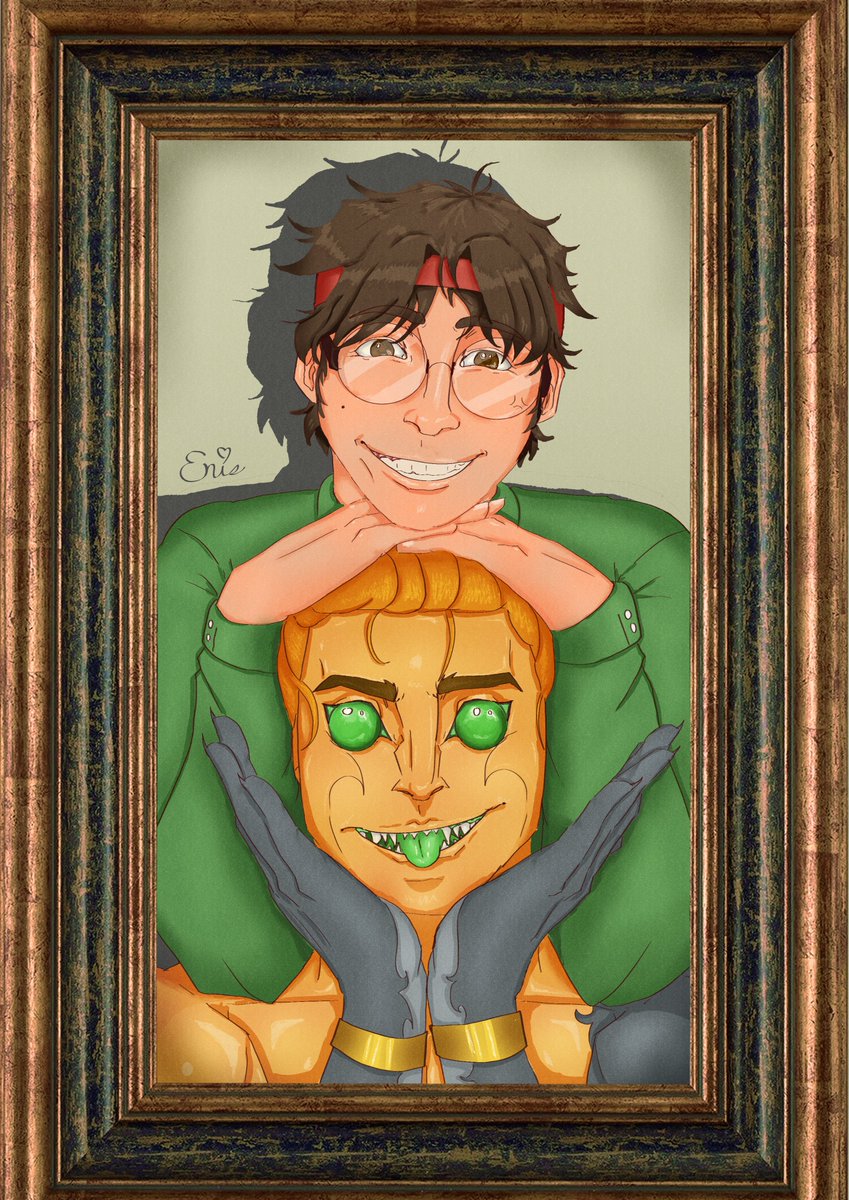 I imagine it would take them 5 tries to get a good photo cause they would be arguing too much 🐕 #foolishfanart #juanguarnizofanart #qsmpfanart #estupiduo