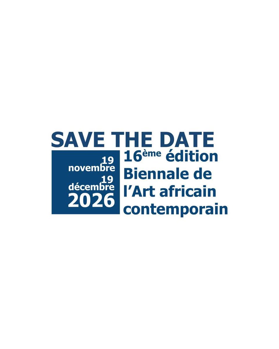 Le_Patriote_221's tweet photo. Le Secrétariat général de la Biennale de l'Art africaine contemporain lance un appel à candidatures pour l'exposition officielle internationale de sa seizième édition, prévue du 19 Novembre au 19 Décembre 2026 à Dakar.

Cet appel s'adresse aux artistes visuels africains et/ou issus de la diaspora dans l'une des disciplines suivantes :

- Architecture
- Arts numériques
- Design
- Installation
- Mix-média
- Peinture
- Performance
- Photographie
- Sculpture
- Son
- Street-art / Graffiti
- Vidéo-art et animation

Le lien du formulaire ⤵️
https://t.co/nhrjV4boYF