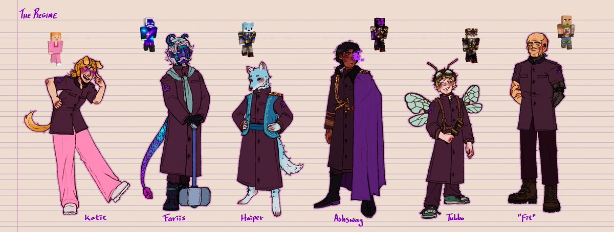 in this faction, we all wear purple

(the uniform is simple bc i didn't want to die drawing so many details jaja)
