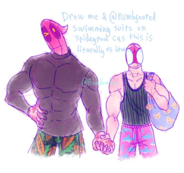 Drew me &amp; my Spidey’s swimming suits on spideypool because I have free will

#SPIDEYPOOL #สไปดี้พูล #スパデプ