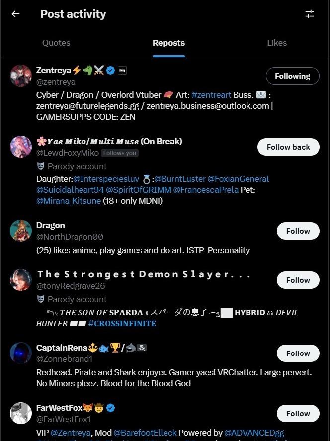 Noir_Foxx's tweet photo. @zentreya OMG!! thank you so much queen https://t.co/2t3rKTXEkI