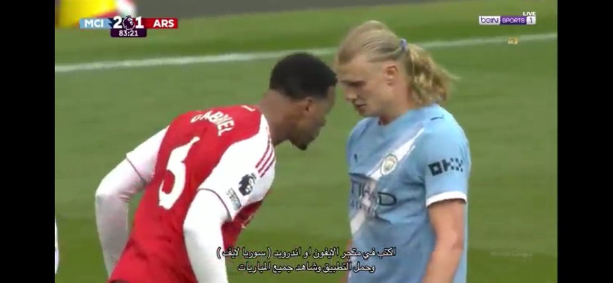 sirlamee's tweet photo. Red card for Gabriel but……
#MCIARS https://t.co/PNXD6FJKQD