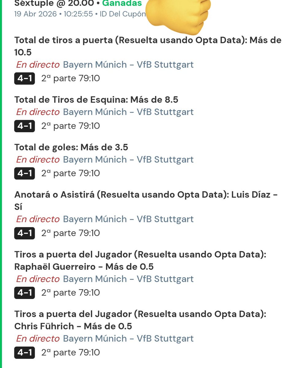 EAlejo_AguirreA's tweet image. #Bayern #Bundesliga
#MiasanMia
Cuota 20 hermosa