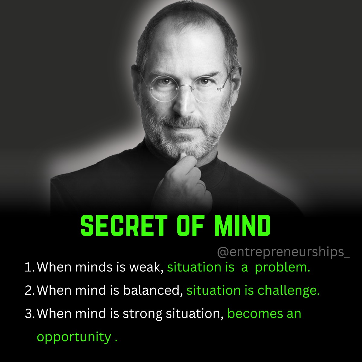 BizayH42397's tweet image. Secret of Mind #business #finance #mindset #stevejobs