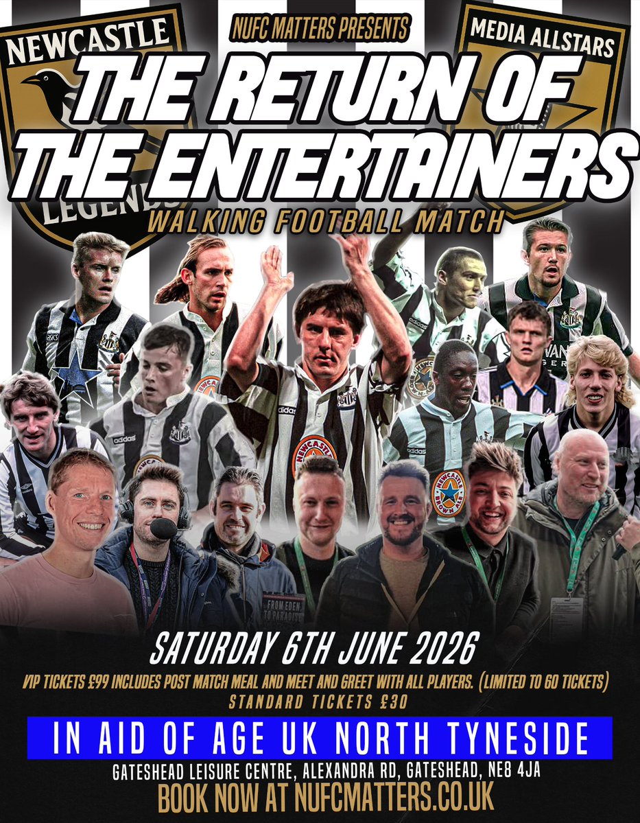 stevewraith's tweet image. The Return Of The #NUFC Entertainers! 6th June Gateshead Leisure Centre Tickets £17 From This Link:

wowcher.co.uk/deal/newcastle…

#fathersday