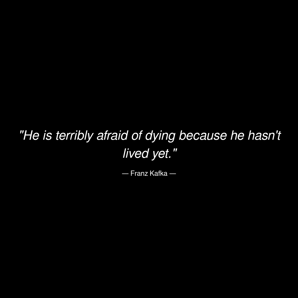 _stoicteacher's tweet image. "He is terribly afraid of dying because he hasn't lived yet." 
 #philosophy