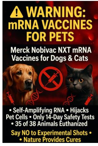 DawnJT2019's tweet image. @SecKennedy @POTUS ENOUGH OF THIS SHIT! WHEN ARE YOU GOING TO F**K'N GET RID OF MRNA VACCINES AND NOW THEY WANT TO KILL OUR PETS WITH IT - I BELIEVE THE @FDA WHO APPROVES IT WORKING FOR THE W.E.F. TERRORIST ORGANIZATION WHICH IS TREASON!! #BanMRNAVaccines #DefundFDA #FuckFDA 🤬