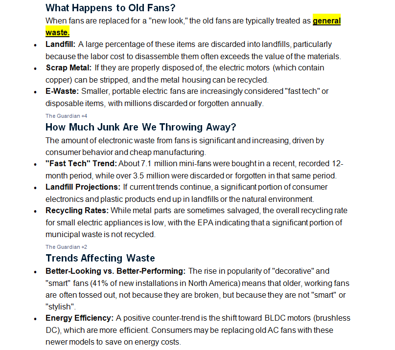 hiwistler's tweet image. #Environment #Fans #Pollution
Life Cycle of Fans
Imagine environment impact of other electronic / electrical items that are discarded in the same way!