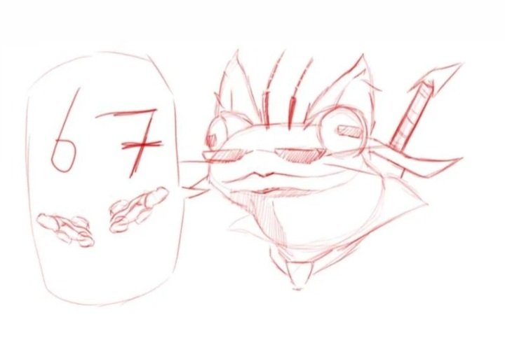 ywshyrw1's tweet image. A frog+ a cat+  cockroach+ it has glasses+wears a suit+ and has a sword and say 67  :)

#art #artists #supportartist  #sketch