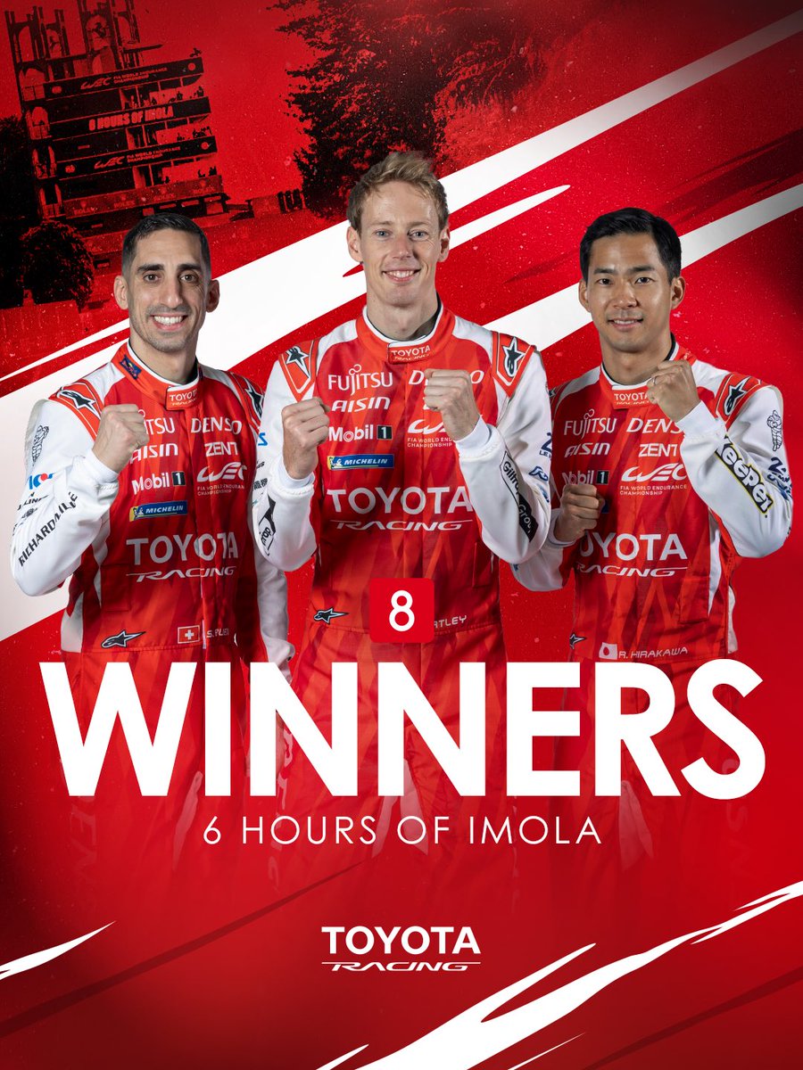 Put your hands together for <a href="/Sebastien_buemi/">Sébastien Buemi</a>, <a href="/BrendonHartley/">Brendon Hartley</a>, <a href="/ryohirakawa/">平川亮 Ryo Hirakawa</a> and the whole team 👏 

That was a perfectly executed race 🏆

#TOYOTARACING #TR010HYBRID #WEC