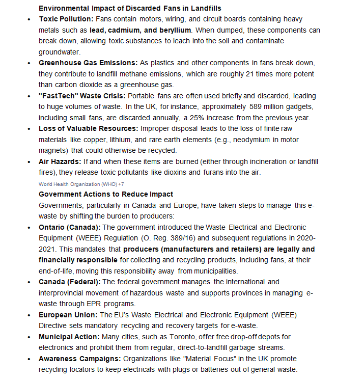 hiwistler's tweet image. #Environment #Fans #Pollution
Life Cycle of Fans
Imagine environment impact of other electronic / electrical items that are discarded in the same way!