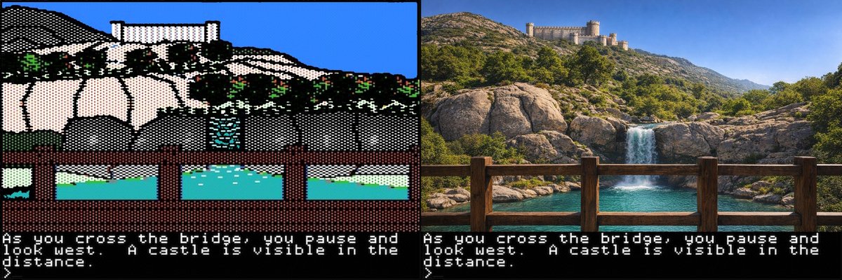 TheKyleFreeman's tweet photo. Can you tell which image from my 80's Animated Adventure game Dark Lord has been enhanced with AI? https://t.co/CEZAtKvzTU