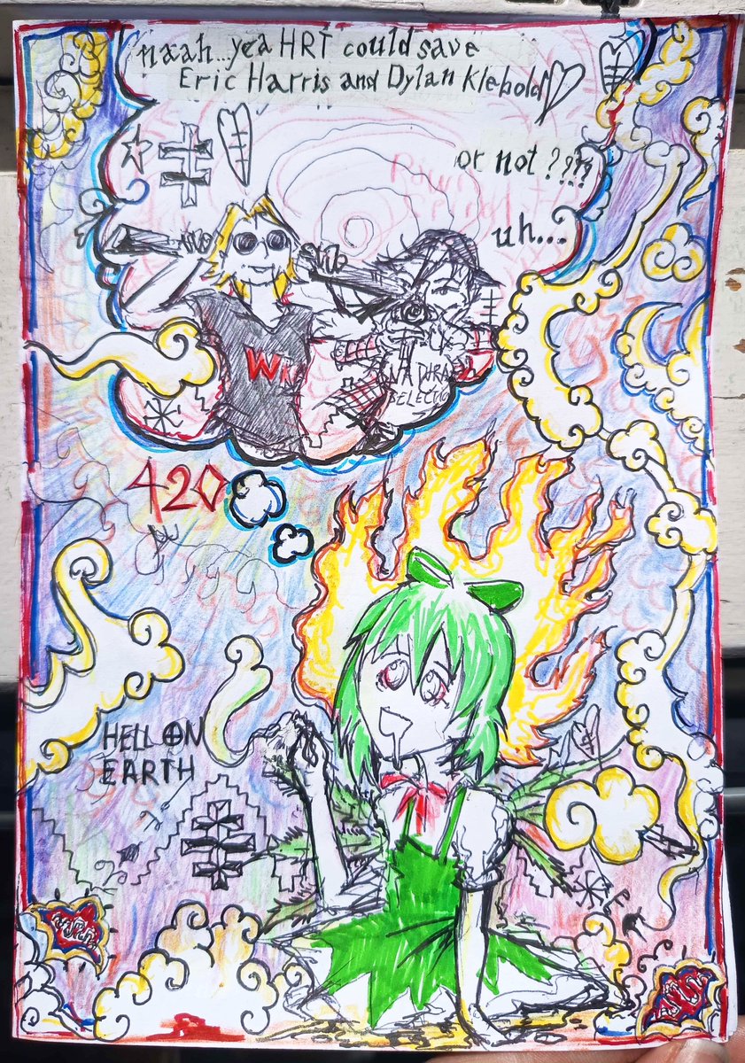 nesqwikqq's tweet image. Happy 420 ! 🌲☘️🚬#cirno #weed