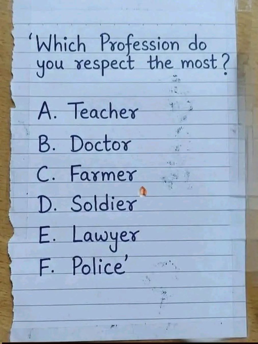 I will pick a teacher because without teachers other professions won't exist